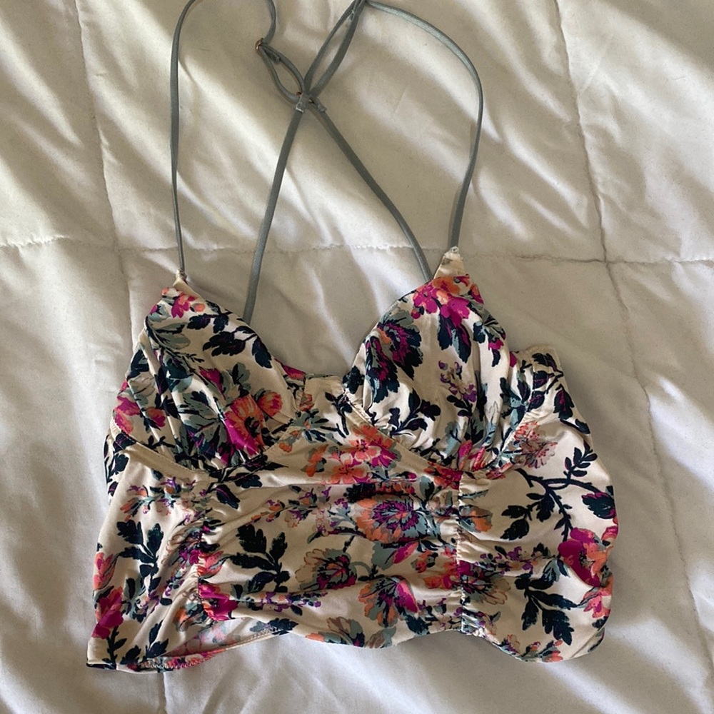 Floral out from under- Urban Outfitters crop top